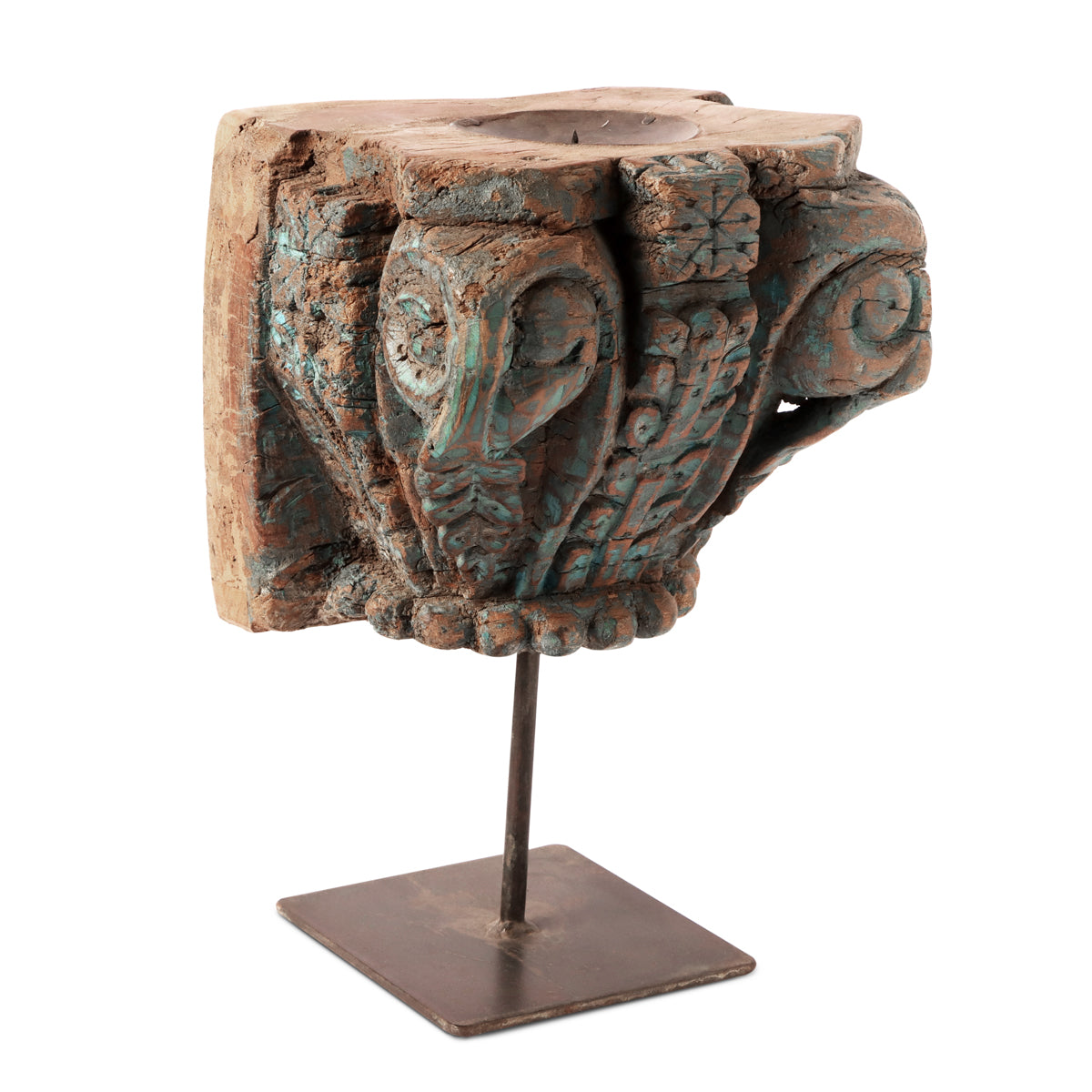 Vintage Carved Candle Stand