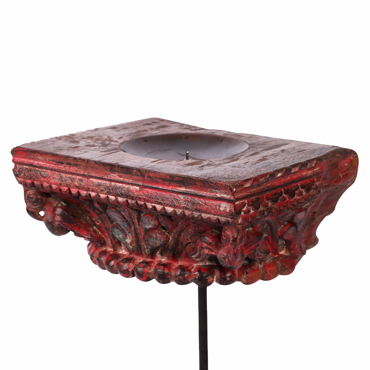 Vintage Carved Candle Stand