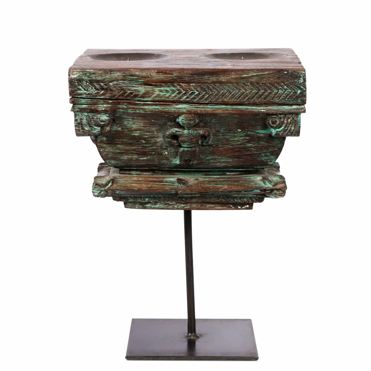 Vintage Carved Candle Stand