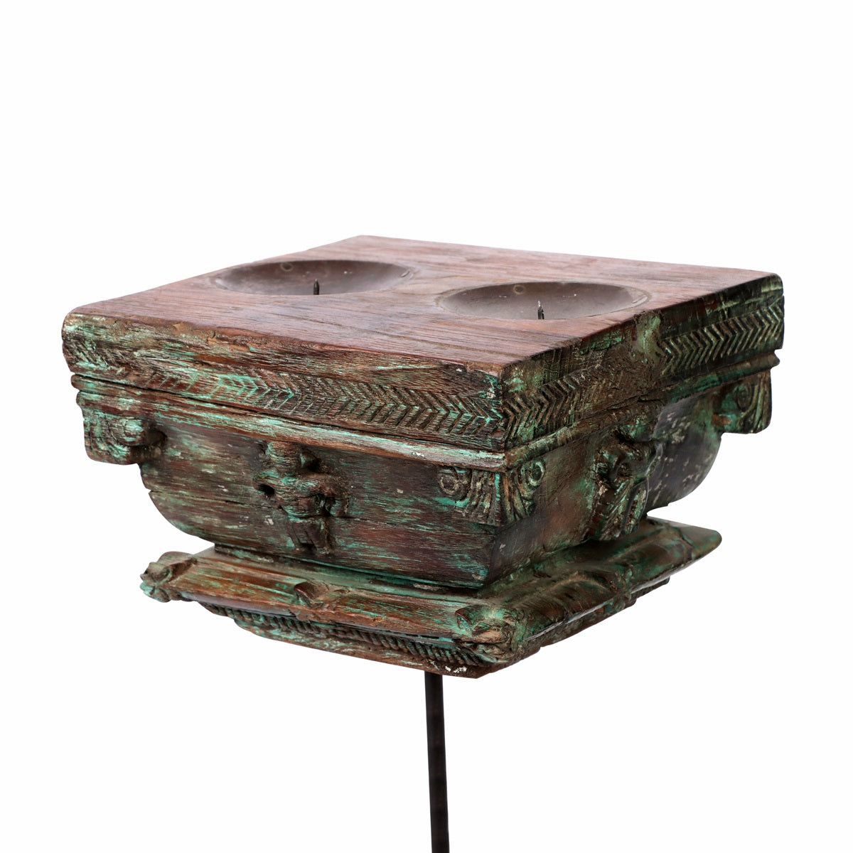 Vintage Carved Candle Stand