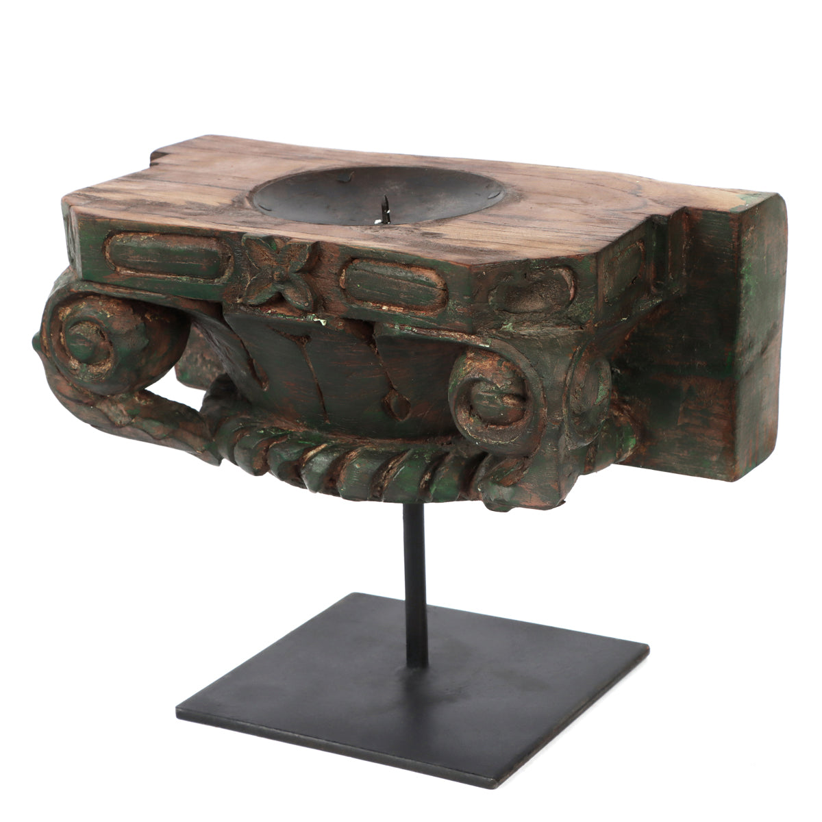 Vintage Carved Candle Stand
