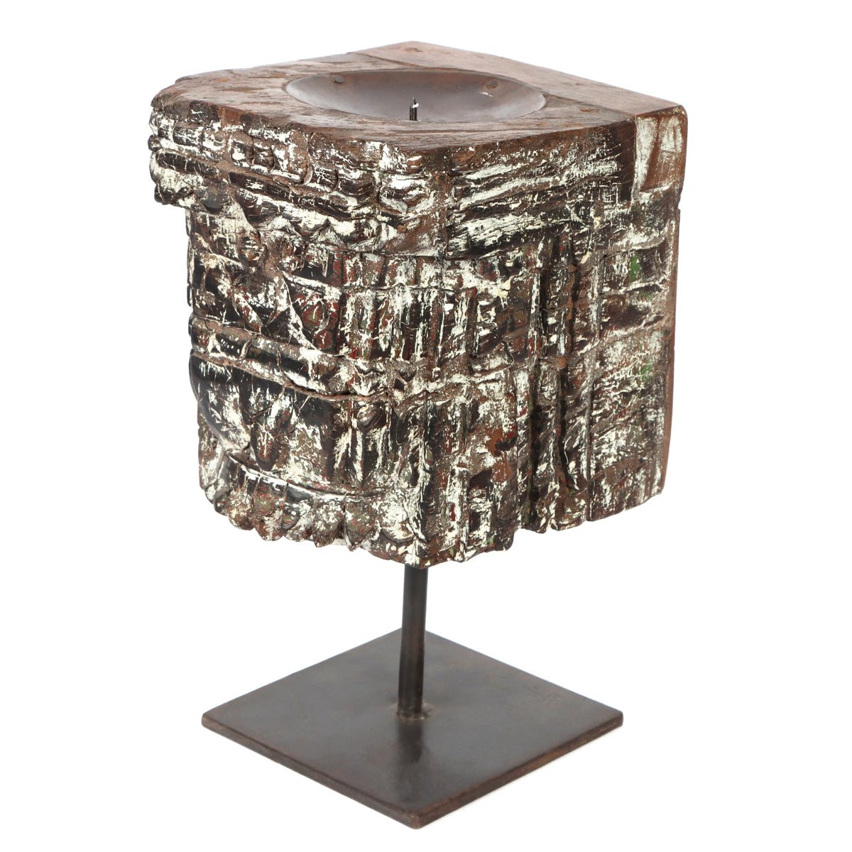 Vintage Carved Candle Stand