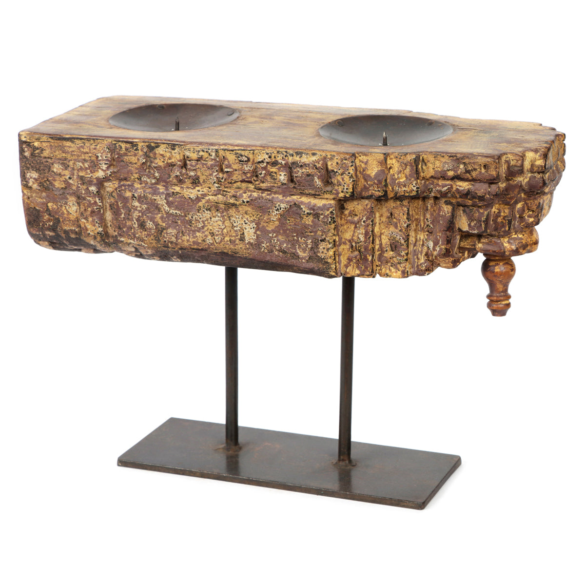 Vintage Carved Candle Stand