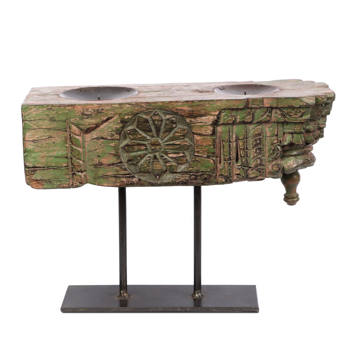 Vintage Carved Candle Stand
