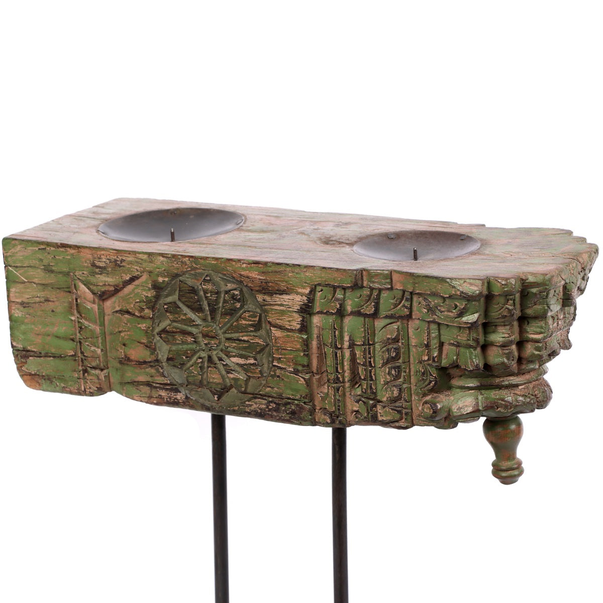 Vintage Carved Candle Stand