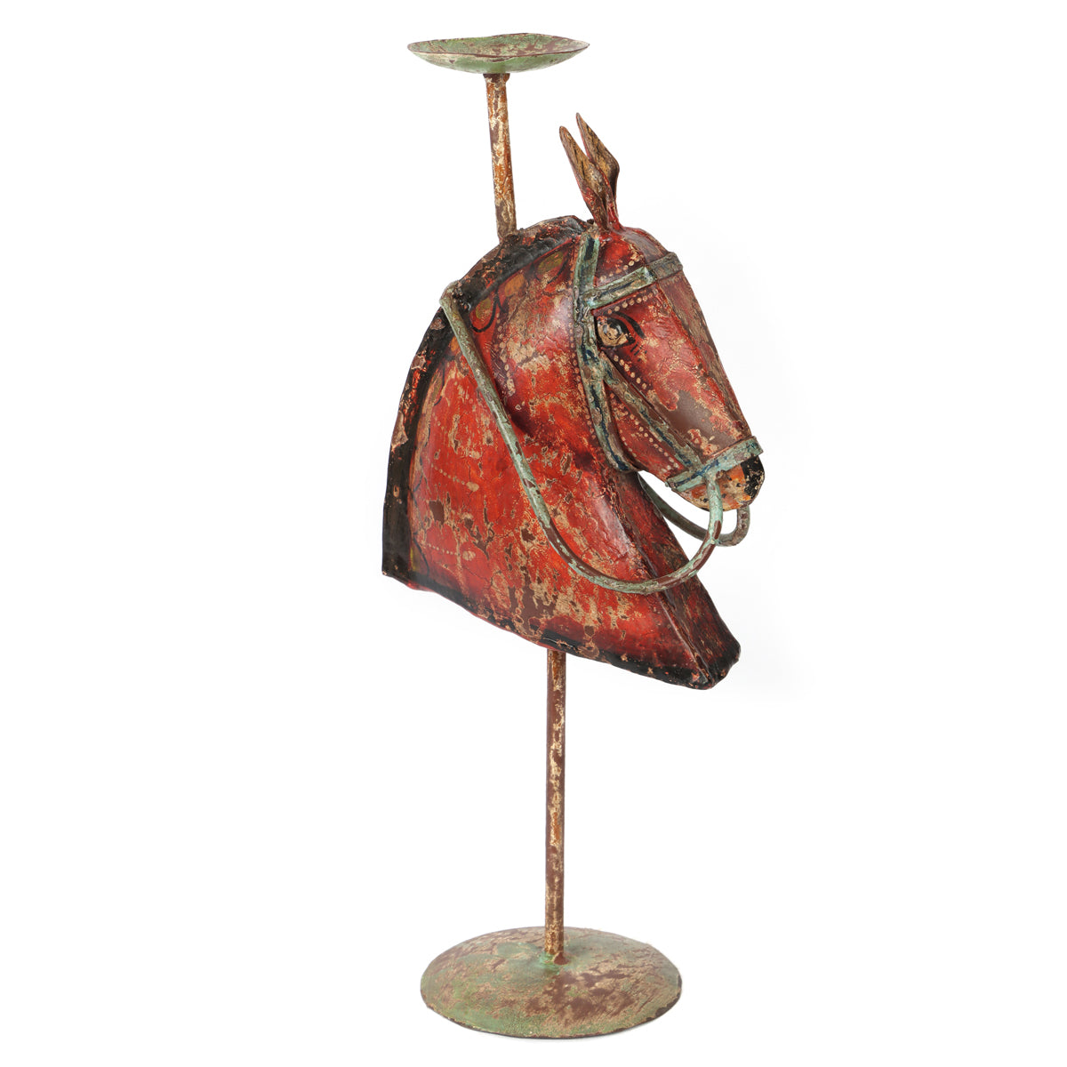 Rustic Horse Candle Stand