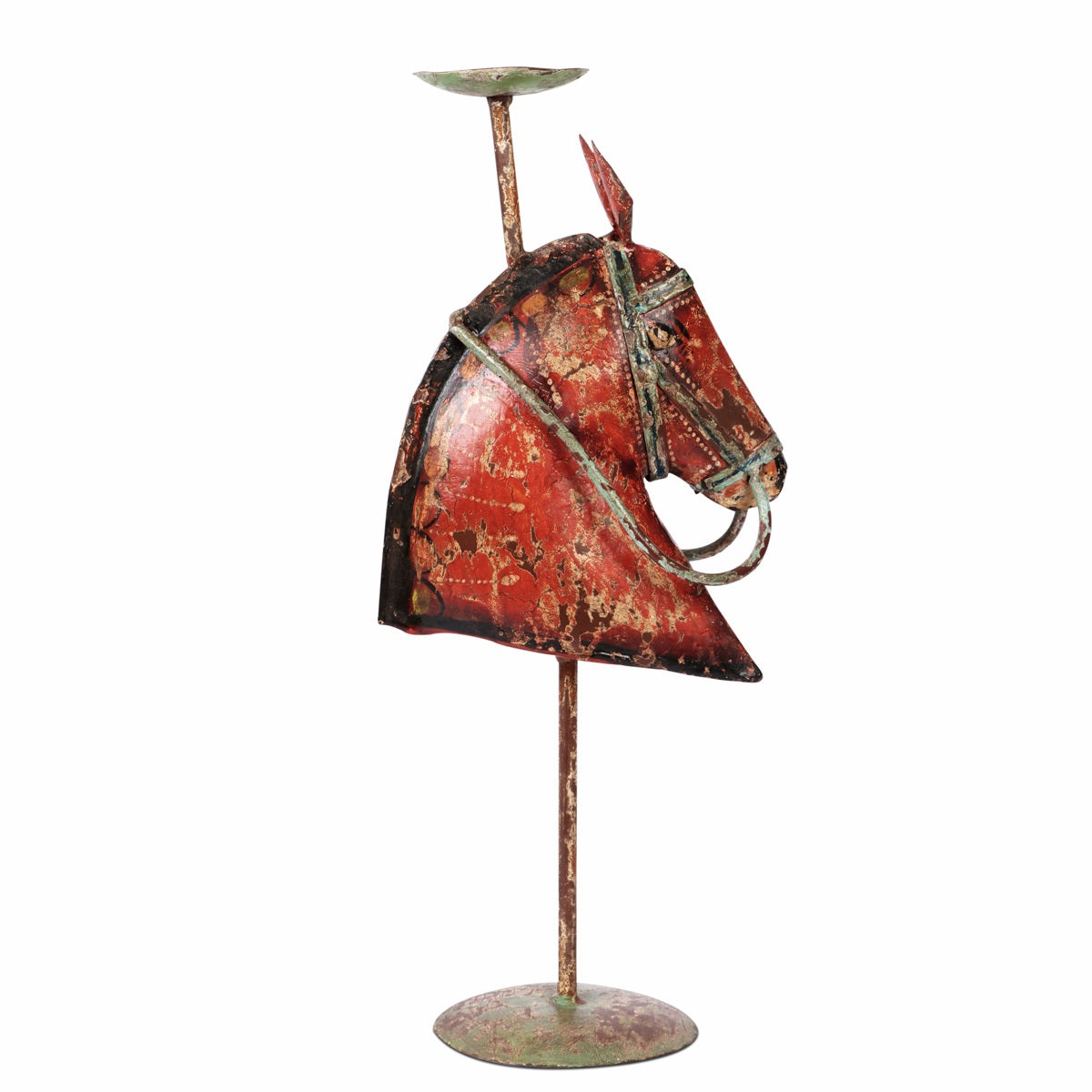 Rustic Horse Candle Stand