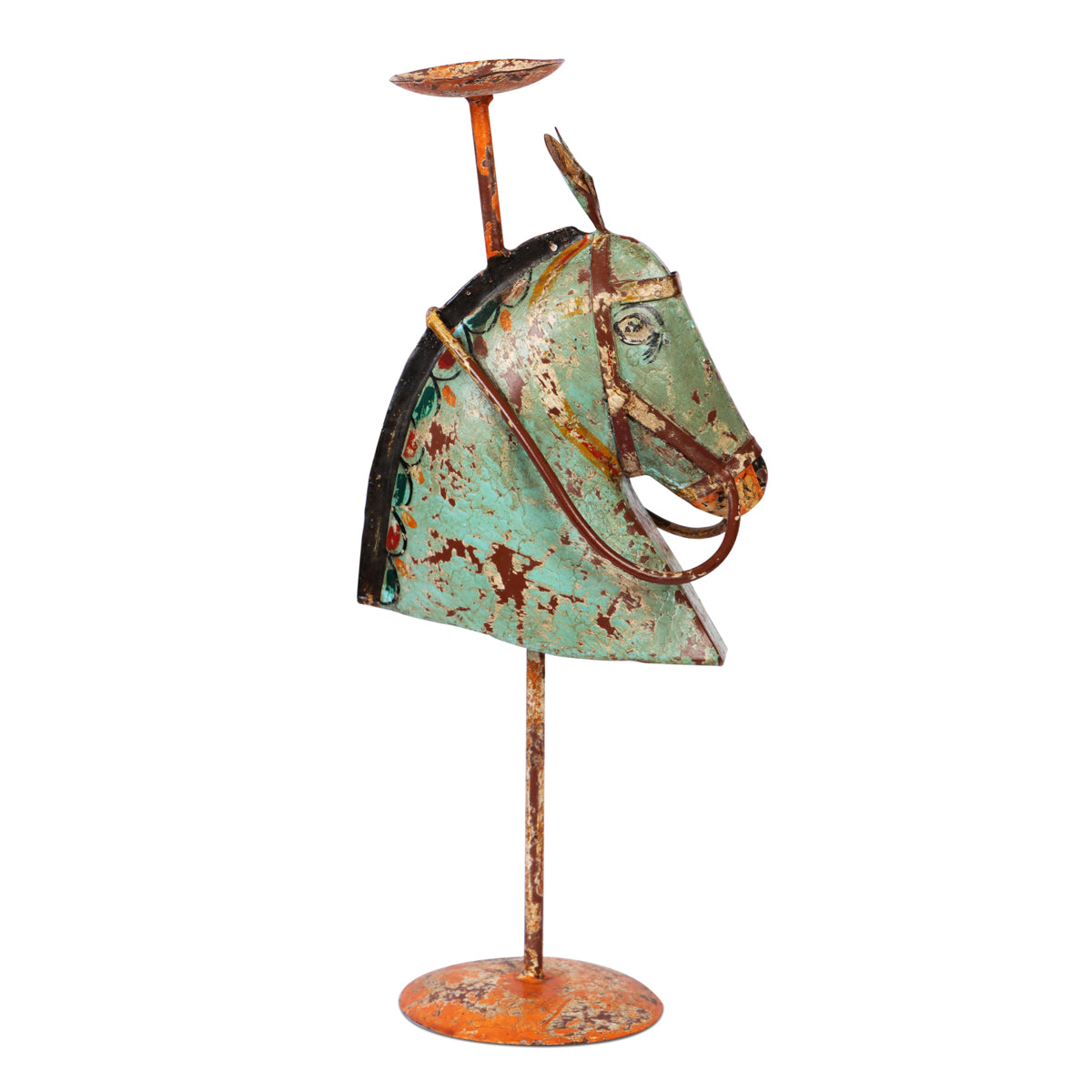 Rustic Horse Candle Stand