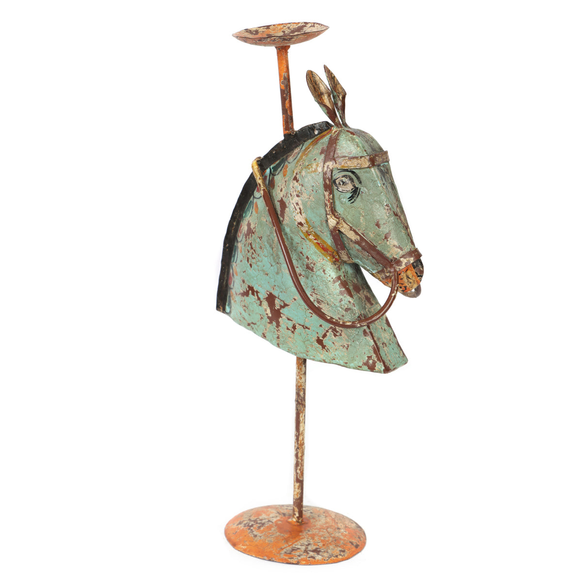 Rustic Horse Candle Stand