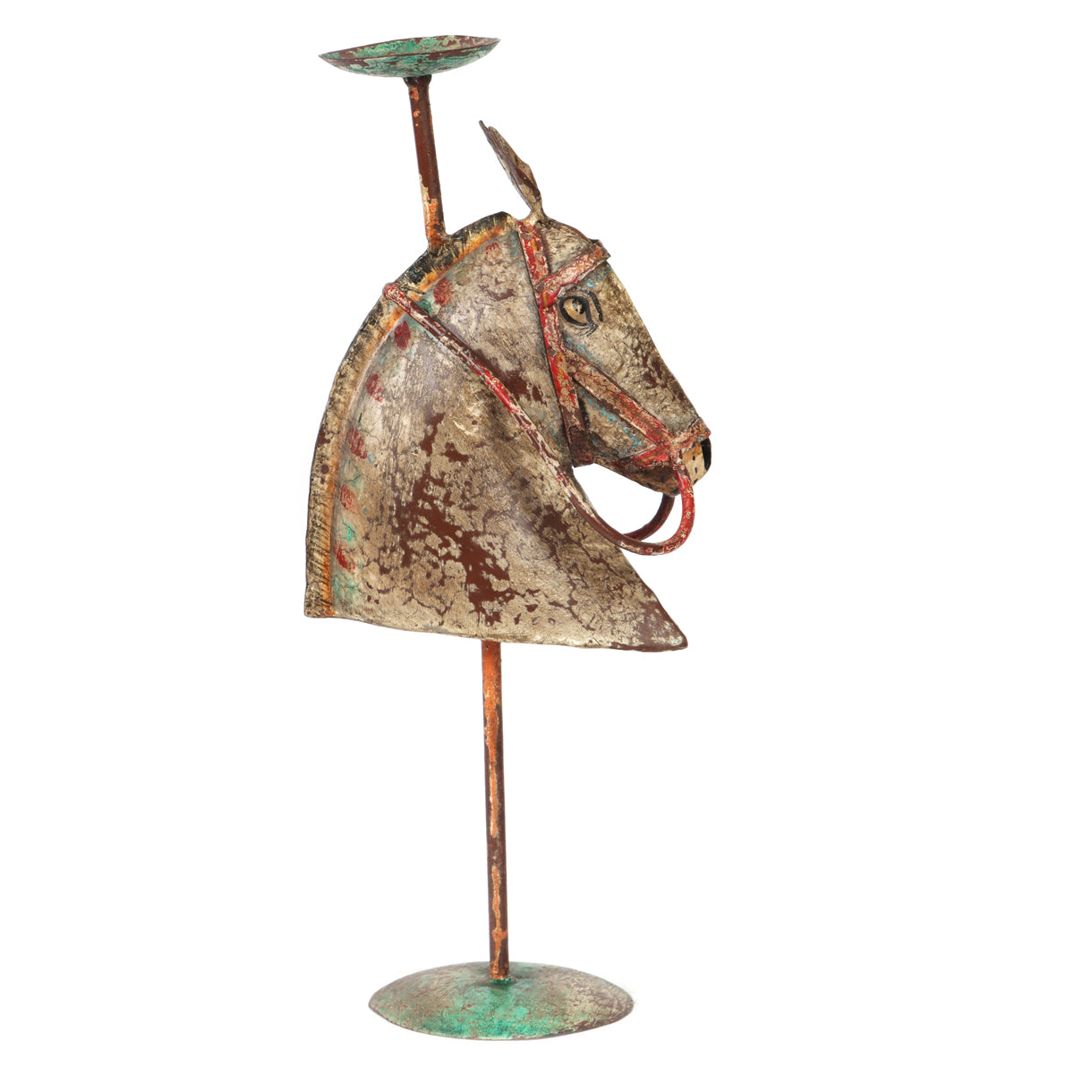 Rustic Horse Candle Stand