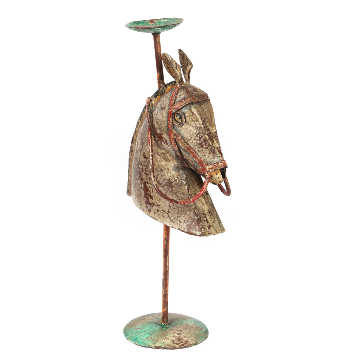 Rustic Horse Candle Stand