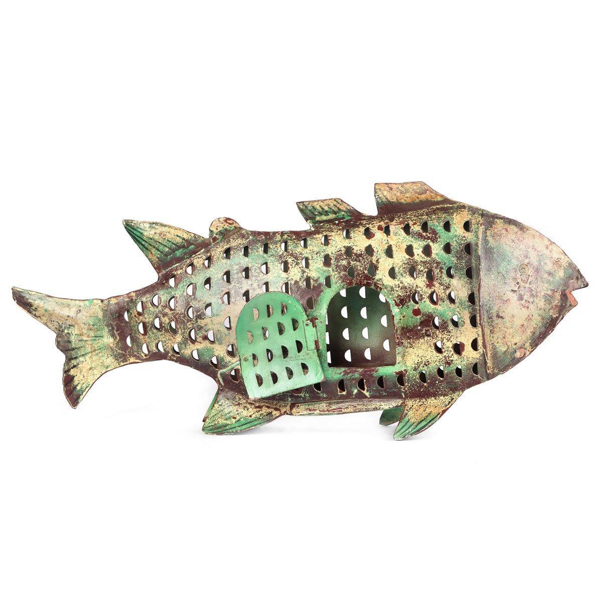 Metal Fish Candle Stand