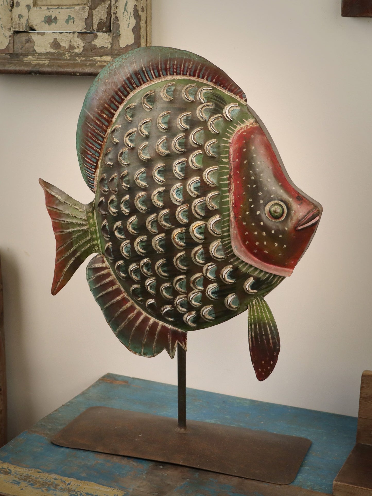 Metal Fish Candle Stand