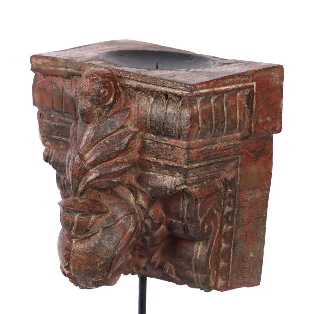 Vintage Carved Candle Stand