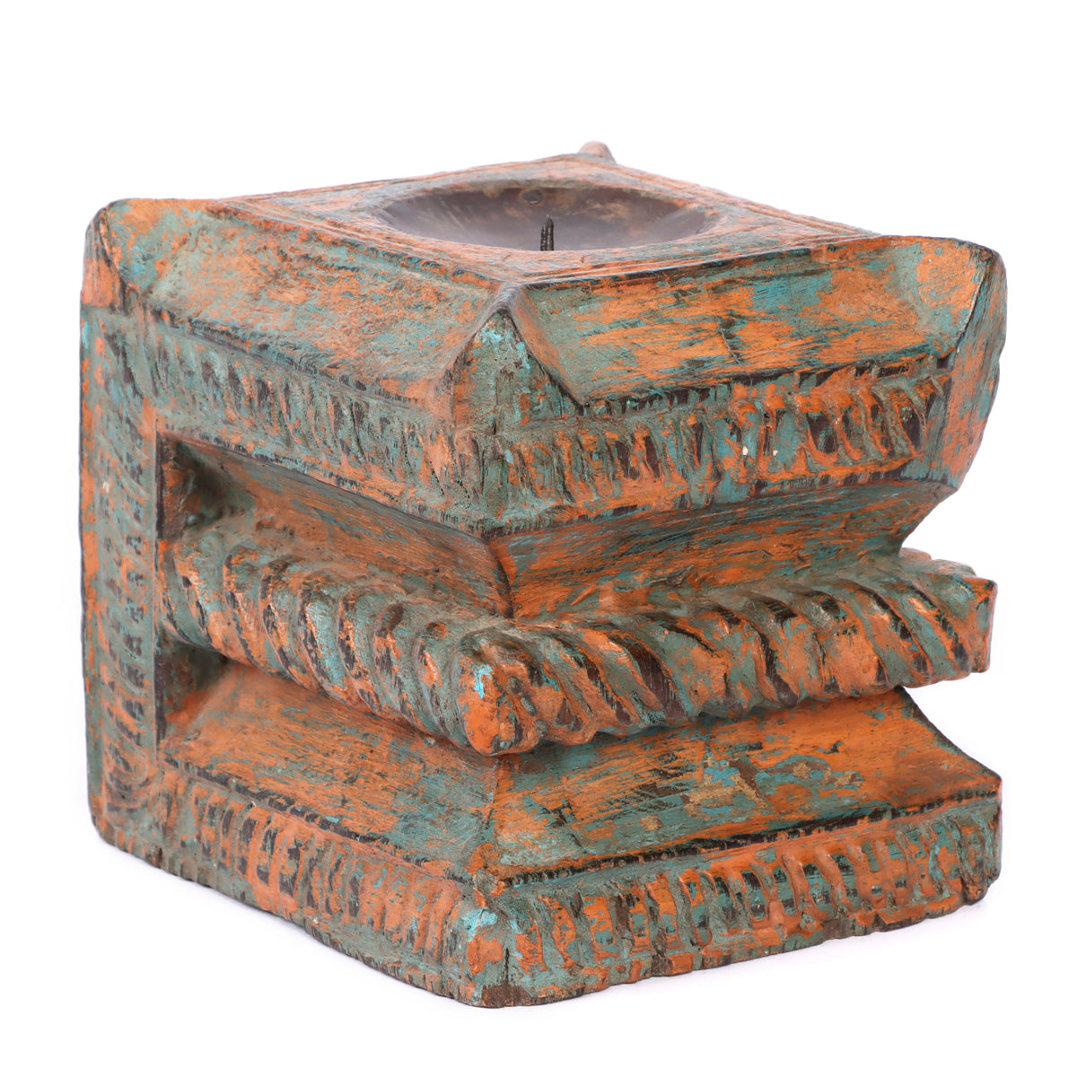 Vintage Carved Candle Stand