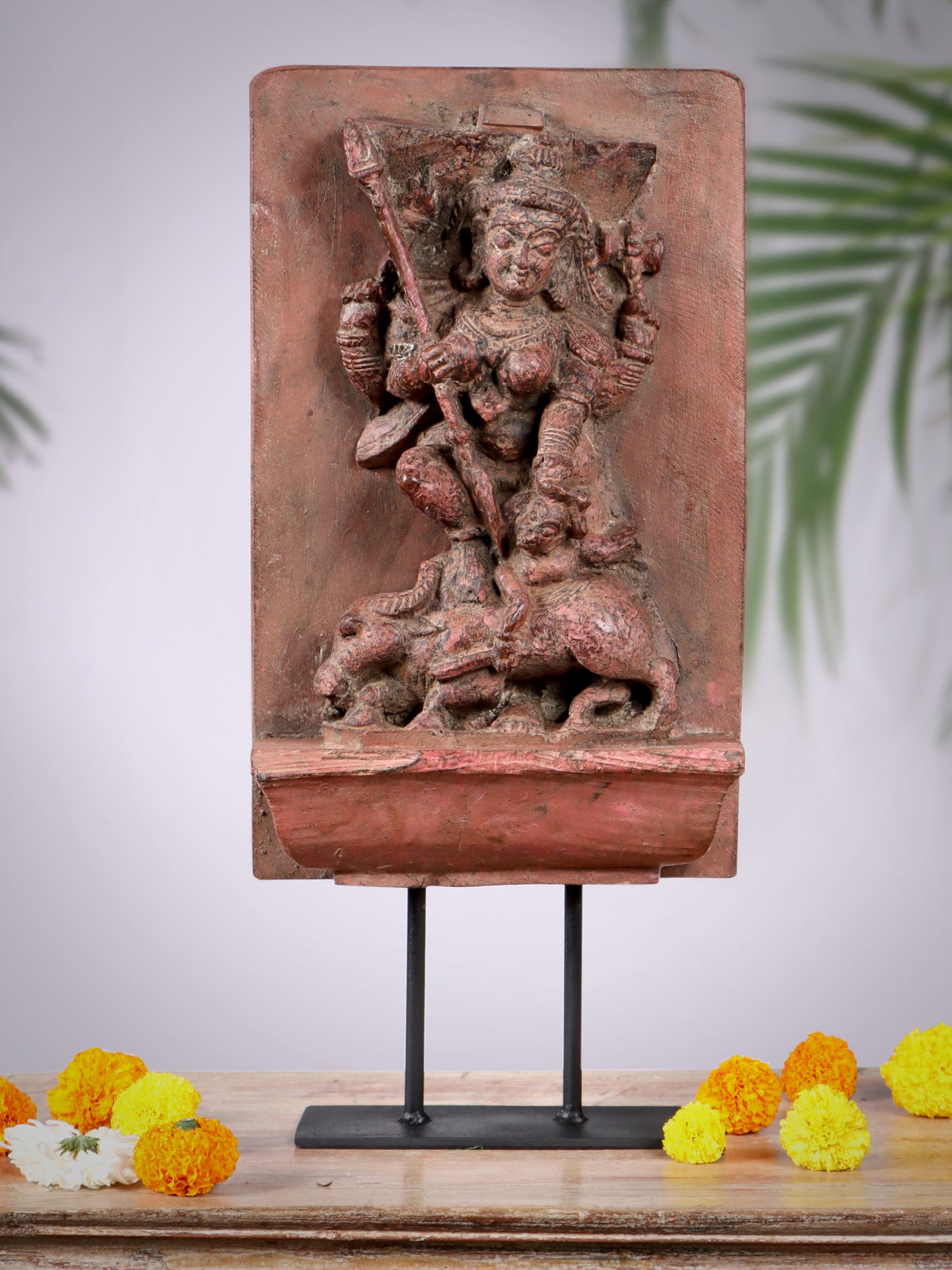 Carved Durga Goddess Panel
