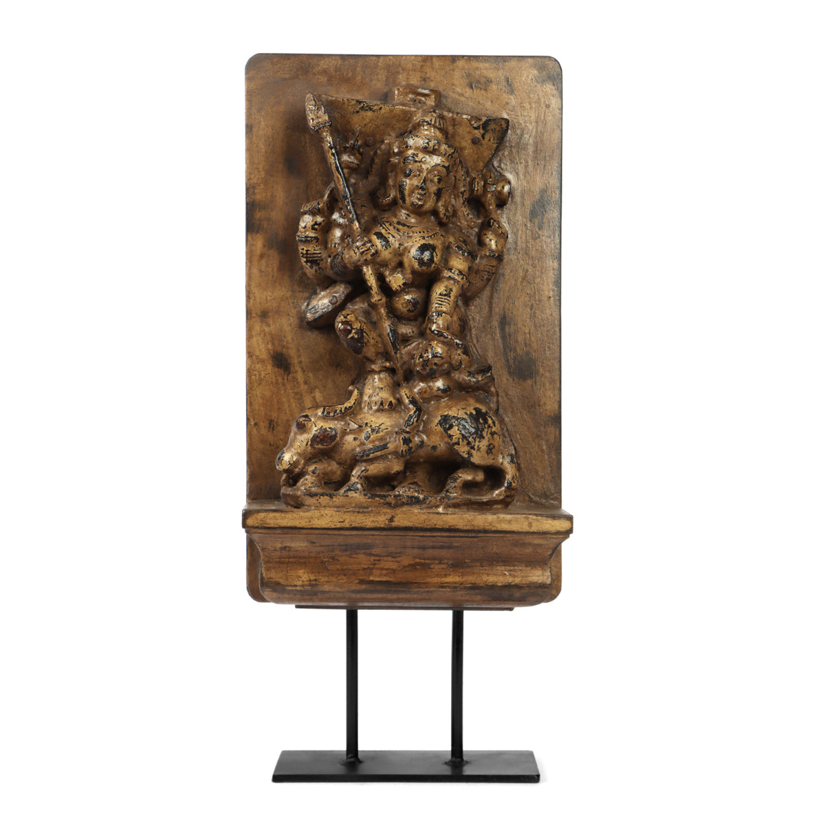 Carved Durga Goddess Panel