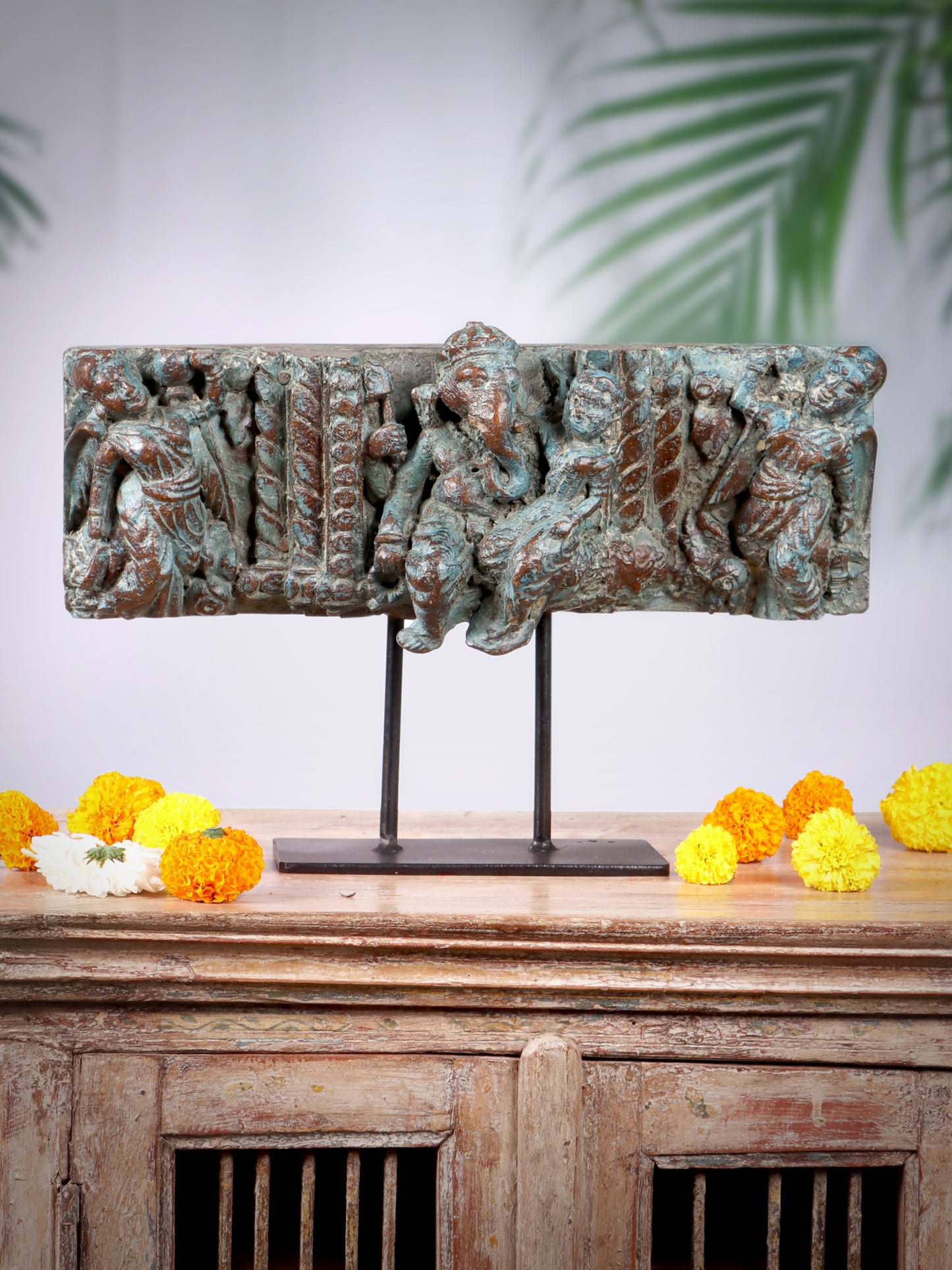 Carved Ganesh Family