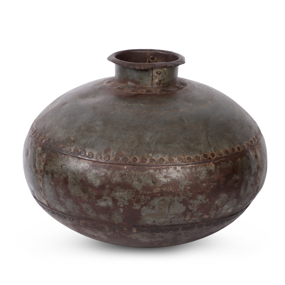 Aged Metal Vessel