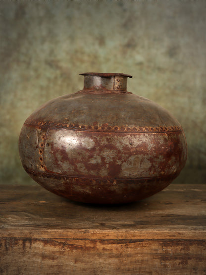 Aged Metal Vessel